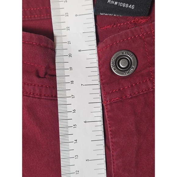 Kuhl Vintage Patina Dye Cargo Red Roll Up Hiking Pants Women's Size 8 Regular - Picture 8 of 14